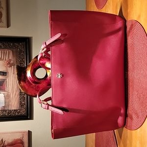 Tory Burch red bag.